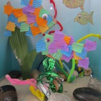 sanat etkınlığı ,boyama çalişması ,artık materyal (509)