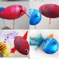 sanat etkınlığı ,boyama çalişması ,artık materyal (552)