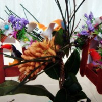 sanat etkınlığı ,boyama çalişması ,artık materyal (645)