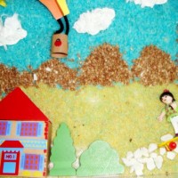 sanat etkınlığı ,boyama çalişması ,artık materyal (690)