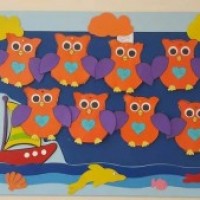 Artık Materyaller,Proje Çalişması, Sınıf Süsleme ,Kapı Süsü, Sayı Birleştirme,Arı Çalişması ,Balık  ,Kuş ,Baykuş,Maymun ,Kurbağa  Çalişması(1635)