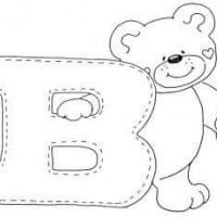 ayıdan harf boyama sayfası