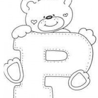 ayıdan harf boyama sayfası