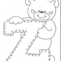 ayıdan harf boyama sayfası