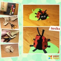 uğurböceği artık materyaller