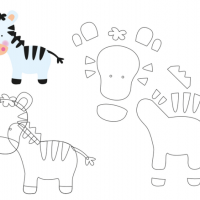 keçeden_hayvanlar_kalıpları_zebra